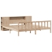 Cama con estantería sin colchón madera maciza de pino 180x200cm