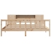 Cama con estantería sin colchón madera maciza de pino 180x200cm