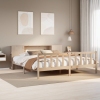 Cama con estantería sin colchón madera maciza de pino 200x200cm