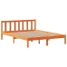Cama con estantería sin colchón madera maciza marrón 120x190 cm