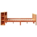Cama con estantería sin colchón madera maciza marrón 120x190 cm