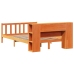 Cama con estantería sin colchón madera maciza marrón 120x190 cm