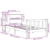 Cama con estantería sin colchón madera maciza de pino 75x190 cm