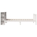 Cama con estantería sin colchón madera maciza blanca 75x190 cm