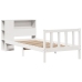 Cama con estantería sin colchón madera maciza de pino 90x190 cm