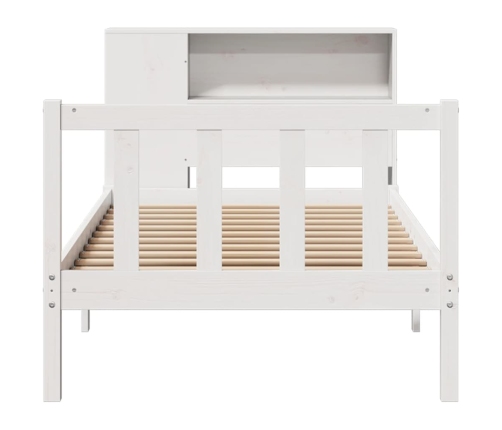 Cama con estantería sin colchón madera maciza de pino 90x190 cm