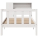 Cama con estantería sin colchón madera maciza de pino 90x190 cm