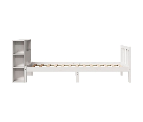 Cama con estantería sin colchón madera maciza de pino 90x190 cm
