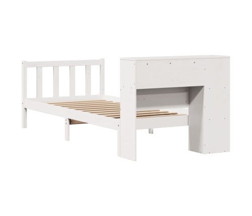 Cama con estantería sin colchón madera maciza de pino 90x190 cm