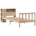 Cama con estantería sin colchón madera maciza de pino 90x200 cm