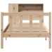 Cama con estantería sin colchón madera maciza de pino 90x200 cm