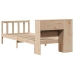 Cama con estantería sin colchón madera maciza de pino 90x200 cm