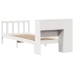 Cama con estantería sin colchón madera maciza blanco 90x200 cm