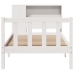 Cama con estantería sin colchón madera maciza blanca 100x200 cm