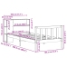 Cama con estantería sin colchón madera maciza blanca 100x200 cm