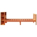 Cama con estantería sin colchón madera maciza marrón 75x190 cm