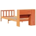 Cama con estantería sin colchón madera maciza marrón 75x190 cm