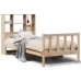 Cama con estantería sin colchón madera maciza de pino 90x200 cm