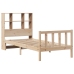 Cama con estantería sin colchón madera maciza de pino 90x200 cm