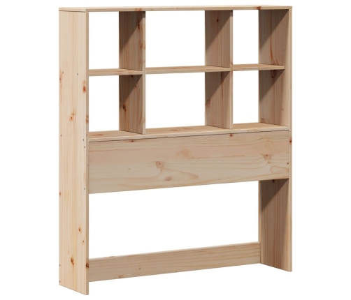 Cama con estantería sin colchón madera maciza de pino 90x200 cm