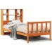 Cama con estantería sin colchón madera maciza marrón 90x190 cm