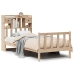 Cama con estantería sin colchón madera maciza de pino 90x190 cm