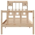 Cama con estantería sin colchón madera maciza de pino 90x190 cm