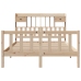Cama con estantería sin colchón madera maciza de pino 140x200cm