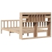 Cama con estantería sin colchón madera maciza de pino 140x200cm