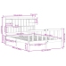 Cama con estantería sin colchón madera maciza blanca 160x200 cm