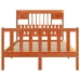 Cama con estantería sin colchón madera maciza marrón 120x190 cm
