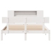Cama con estantería sin colchón madera maciza blanca 120x190 cm