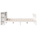 Cama con estantería sin colchón madera maciza blanca 120x190 cm