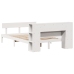 Cama con estantería sin colchón madera maciza blanca 120x190 cm