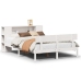 Cama con estantería sin colchón madera maciza blanca 120x200 cm