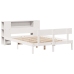 Cama con estantería sin colchón madera maciza blanca 120x200 cm