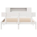 Cama con estantería sin colchón madera maciza blanca 120x200 cm