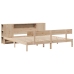 Cama con estantería sin colchón madera maciza de pino 180x200cm