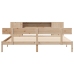 Cama con estantería sin colchón madera maciza de pino 180x200cm