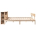 Cama con estantería sin colchón madera maciza de pino 180x200cm