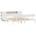 Cama con estantería sin colchón madera maciza blanca 180x200 cm
