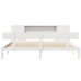 Cama con estantería sin colchón madera maciza blanca 180x200 cm