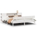 Cama con estantería sin colchón madera maciza blanca 200x200 cm
