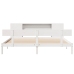 Cama con estantería sin colchón madera maciza blanca 200x200 cm