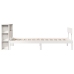 Cama con estantería sin colchón madera maciza blanca 75x190 cm