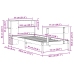 Cama con estantería sin colchón madera maciza blanca 75x190 cm