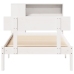 Cama con estantería sin colchón madera maciza de pino 90x190 cm
