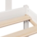 Cama con estantería sin colchón madera maciza de pino 90x190 cm