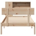 Cama con estantería sin colchón madera maciza de pino 90x200 cm