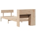 Cama con estantería sin colchón madera maciza de pino 90x200 cm